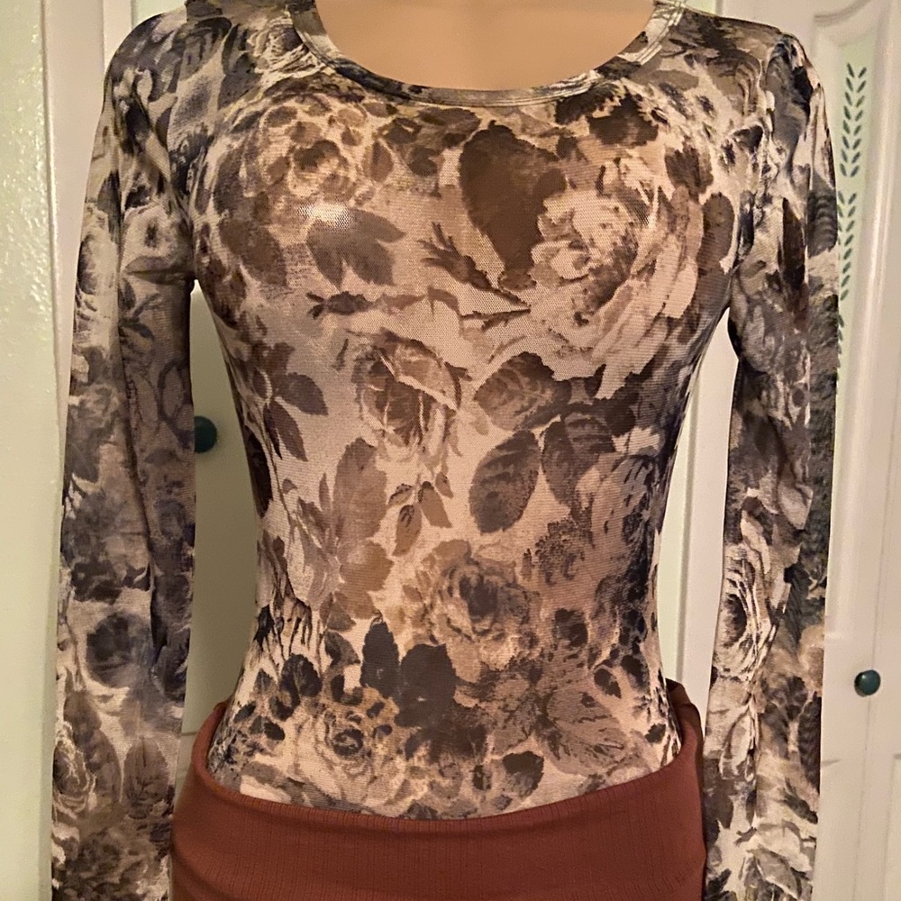 Size medium see through bodysuit NEW W TAGS